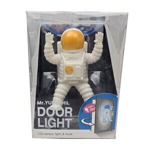 Mr. Yupychil Astronaut Door Light LED Sensor Light and Key Holder Yellow NEW